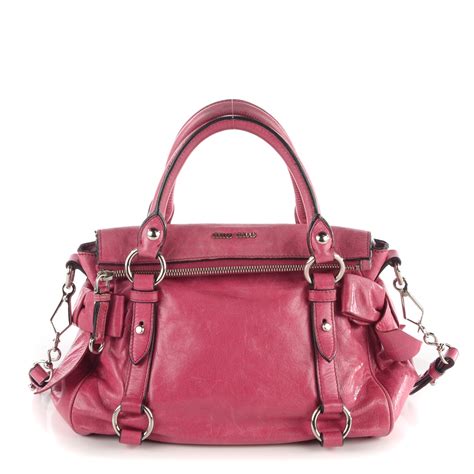 miu miu vitello lux bow bag pink